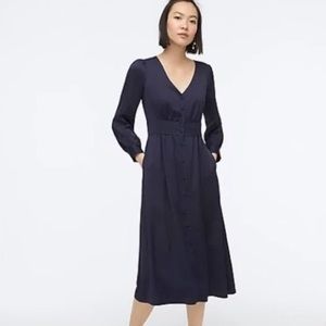 J. Crew Button Front A Line Midi